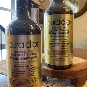 Pura D'or Gold Label Anti Hair-Thinning Biotin Shampoo - Set of 2
